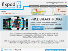 Tablet Screenshot of fixpod.com.au